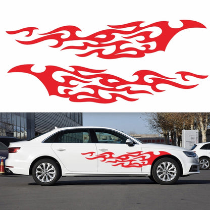 2 PCS/Set D-969 Flame Pattern Car Modified Decorative Sticker(Red) - Decorative Sticker by buy2fix | Online Shopping UK | buy2fix