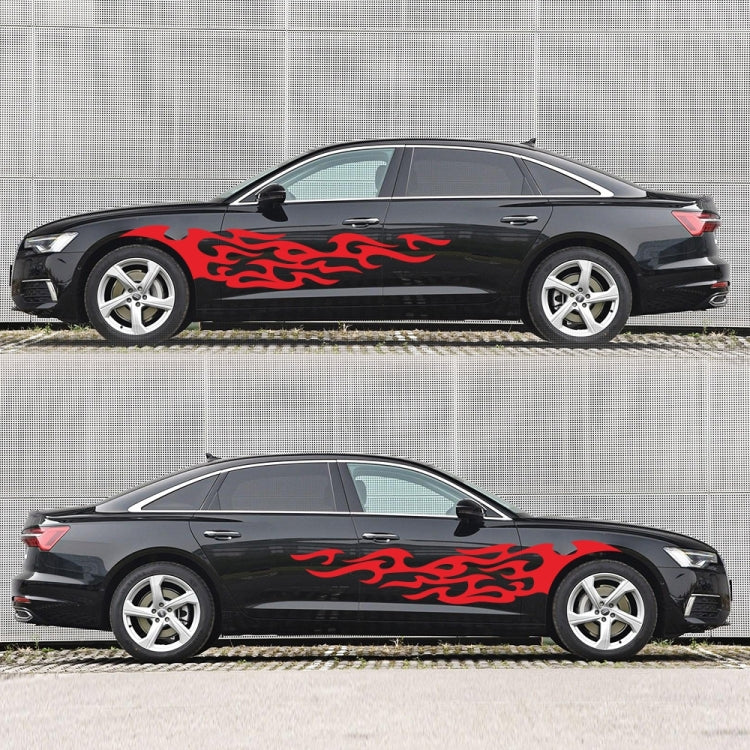 2 PCS/Set D-969 Flame Pattern Car Modified Decorative Sticker(Red) - Decorative Sticker by buy2fix | Online Shopping UK | buy2fix