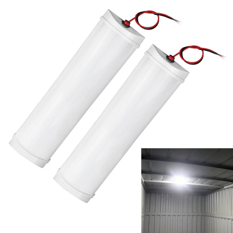 2 PCS ZS-3330 Truck LED Inside Reading Light Car Cabin Light Bar, Voltage:DC24V(White Light) - Instrument Lights by buy2fix | Online Shopping UK | buy2fix