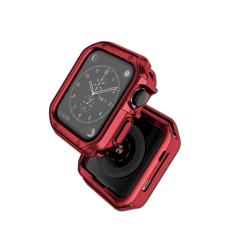 TPU Frame Watch Case For Apple Watch Series 9 / 8 / 7 41mm(Red) - Watch Cases by buy2fix | Online Shopping UK | buy2fix