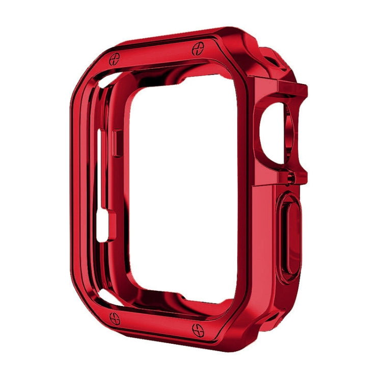TPU Frame Watch Case For Apple Watch Series 9 / 8 / 7 41mm(Red) - Watch Cases by buy2fix | Online Shopping UK | buy2fix