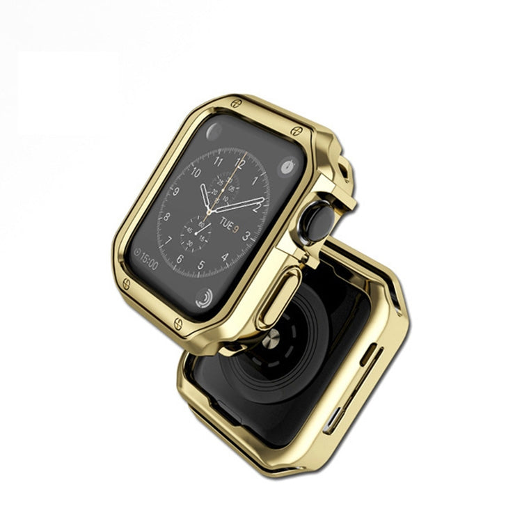 TPU Frame Watch Case For Apple Watch Series 9 / 8 / 7 45mm(Gold) by buy2fix