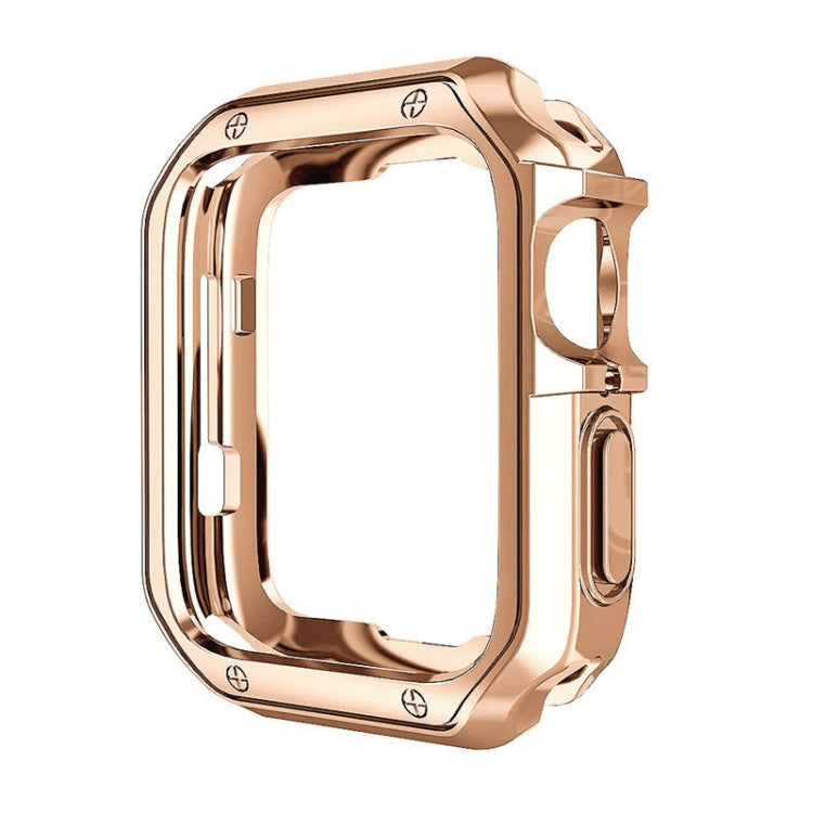 TPU Frame Watch Case For Apple Watch Series 9 / 8 / 7 45mm(Rose Gold) - Watch Cases by buy2fix | Online Shopping UK | buy2fix