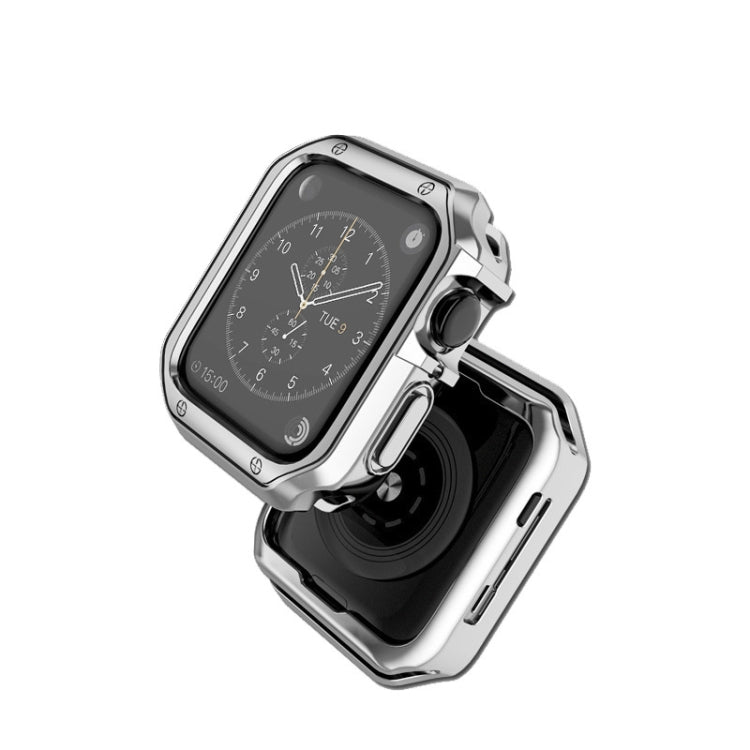 TPU Frame Watch Case For Apple Watch Series 9 / 8 / 7 45mm(Silver) by buy2fix