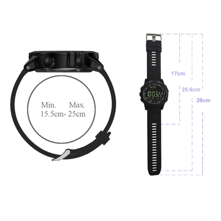 PR1-2 1.24 inch IP68 Waterproof Sport Smart Watch, Support Bluetooth / Sleep Monitor / Call Reminder(Black) by buy2fix
