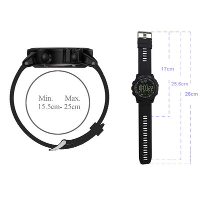 PR1-2 1.24 inch IP68 Waterproof Sport Smart Watch, Support Bluetooth / Sleep Monitor / Call Reminder(Black) by buy2fix