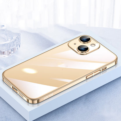For iPhone 13 SULADA JINGJIA Series Lens Protector PC Phone Case(Gold) - iPhone 13 Cases by SULADA | Online Shopping UK | buy2fix