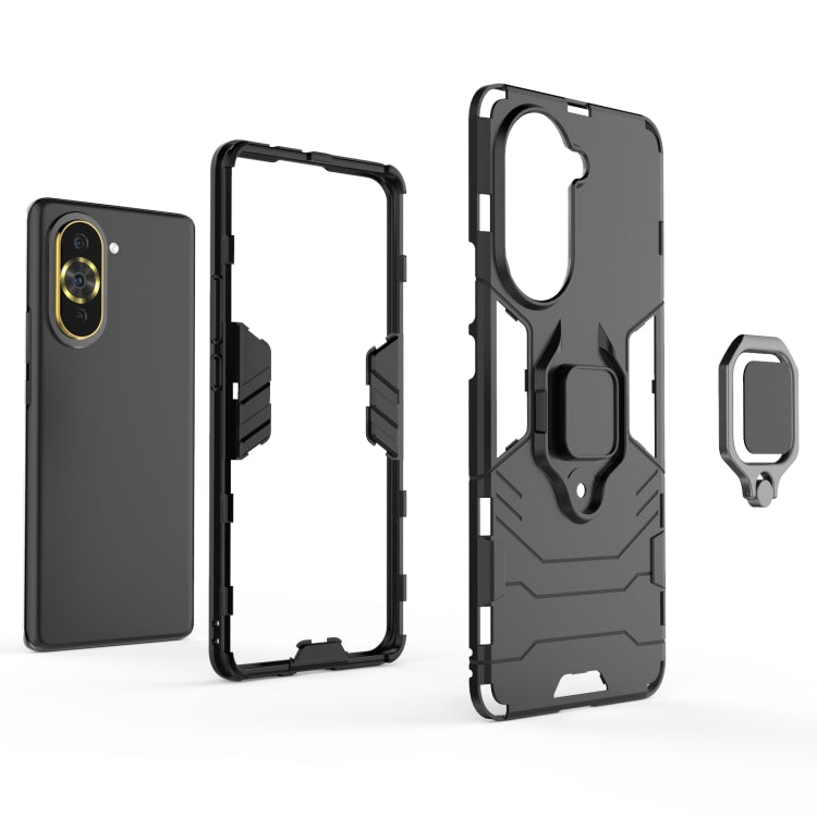 For Huawei Nova 10 Pro 4G Shockproof PC + TPU Protective Phone Case with Magnetic Ring Holder(Red) - Huawei Cases by buy2fix | Online Shopping UK | buy2fix