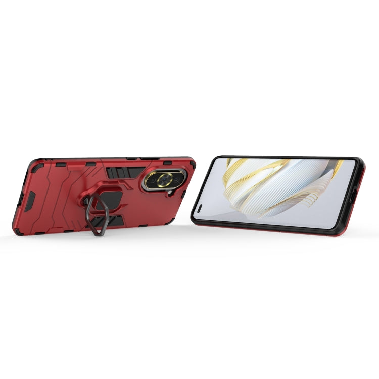 For Huawei Nova 10 Pro 4G Shockproof PC + TPU Protective Phone Case with Magnetic Ring Holder(Red) - Huawei Cases by buy2fix | Online Shopping UK | buy2fix