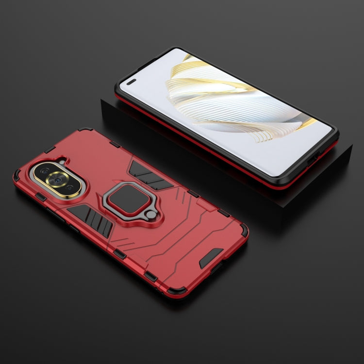 For Huawei Nova 10 Pro 4G Shockproof PC + TPU Protective Phone Case with Magnetic Ring Holder(Red) - Huawei Cases by buy2fix | Online Shopping UK | buy2fix