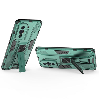 For Huawei Nova 10 Pro 4G Supersonic PC + TPU Shock-proof Protective Phone Case with Holder(Green) - Huawei Cases by buy2fix | Online Shopping UK | buy2fix