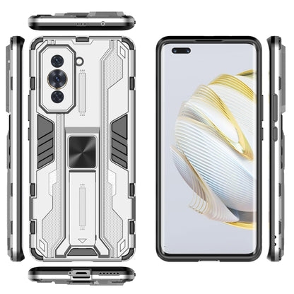 For Huawei Nova 10 Pro 4G Supersonic PC + TPU Shock-proof Protective Phone Case with Holder(Silver) - Huawei Cases by buy2fix | Online Shopping UK | buy2fix
