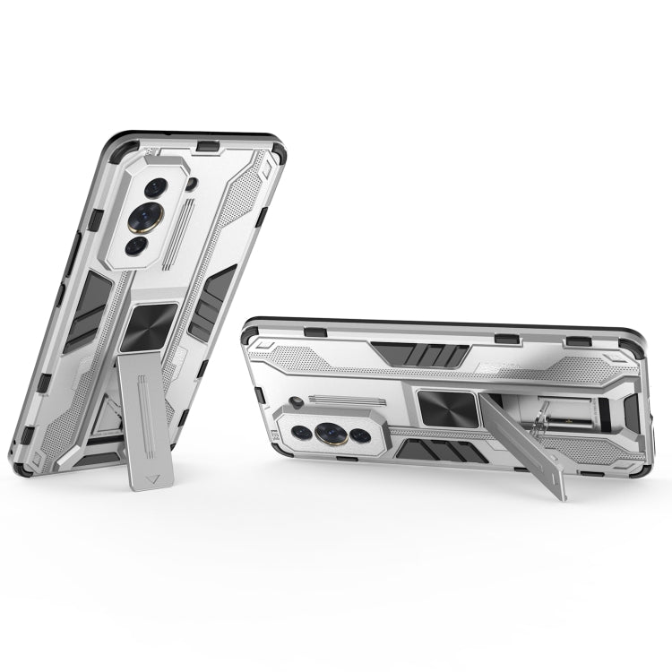 For Huawei Nova 10 Pro 4G Supersonic PC + TPU Shock-proof Protective Phone Case with Holder(Silver) - Huawei Cases by buy2fix | Online Shopping UK | buy2fix