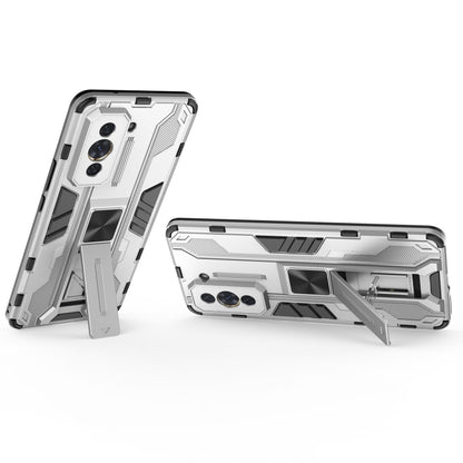 For Huawei Nova 10 Pro 4G Supersonic PC + TPU Shock-proof Protective Phone Case with Holder(Silver) - Huawei Cases by buy2fix | Online Shopping UK | buy2fix