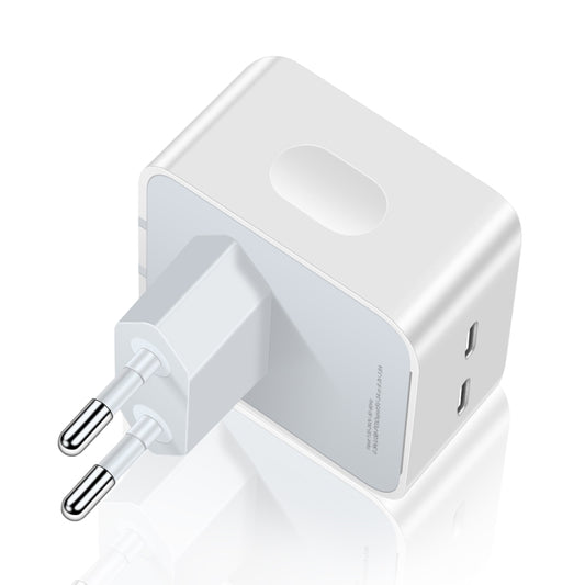 PD 50W Dual USB-C / Type-C Ports Charger(EU Plug) - USB Charger by buy2fix | Online Shopping UK | buy2fix