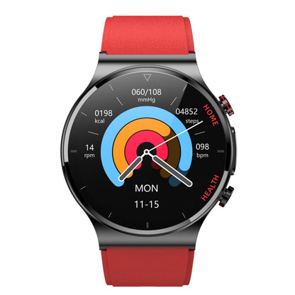 E300 1.32 Inch Screen TPU Watch Strap Smart Health Watch Supports Body Temperature Monitoring, ECG monitoring blood pressure(Red) by buy2fix