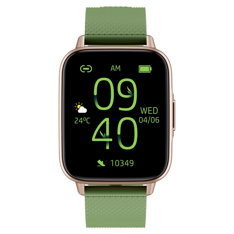 FW02 1.7 Inch Square Screen Silicone Strap Smart Health Watch Supports Heart Rate, Blood Oxygen Monitoring(Green) by buy2fix