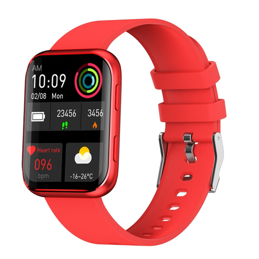 GX08 1.69 Inch Square Screen Smart Watch Supports Heart Rate Detection, Blood Pressure Detection, Blood Oxygen Detection(Red) by buy2fix