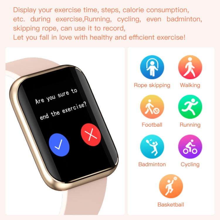 GX08 1.69 Inch Square Screen Smart Watch Supports Heart Rate Detection, Blood Pressure Detection, Blood Oxygen Detection(Blue) by buy2fix