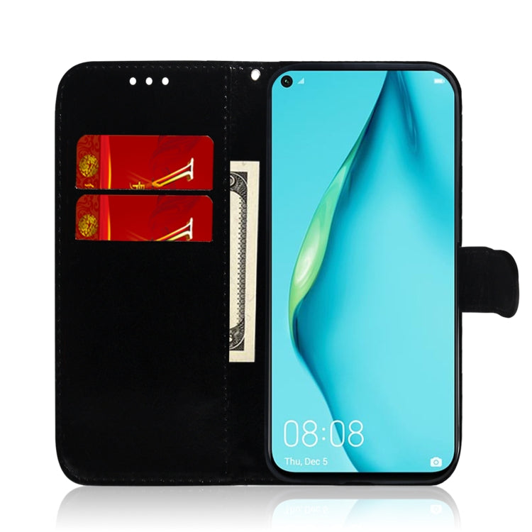 For Huawei P40 lite Imitated Mirror Surface Horizontal Flip Leather Case with Holder & Card Slots & Wallet & Lanyard(Blue) - Huawei Cases by buy2fix | Online Shopping UK | buy2fix