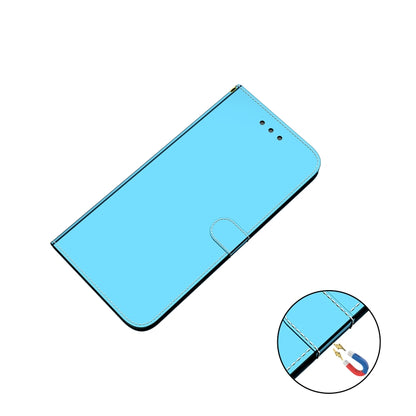 For Huawei P40 lite Imitated Mirror Surface Horizontal Flip Leather Case with Holder & Card Slots & Wallet & Lanyard(Blue) - Huawei Cases by buy2fix | Online Shopping UK | buy2fix