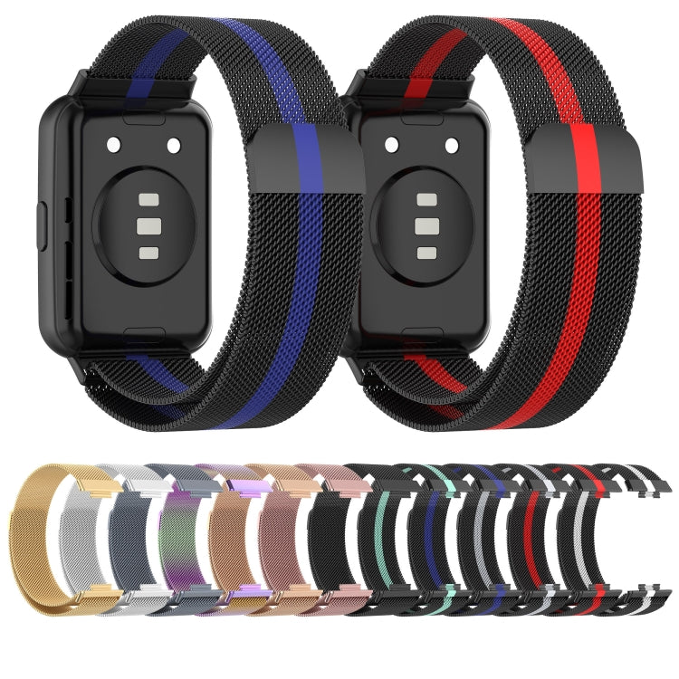 For Huawei Watch Fit 2 Milan Magnetic Stainless Steel Watch Band(Silver) by buy2fix