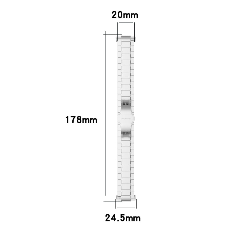 For Huawei Watch Fit 2 One-bead Metal Stainless Steel Watch Band(Silver) by buy2fix