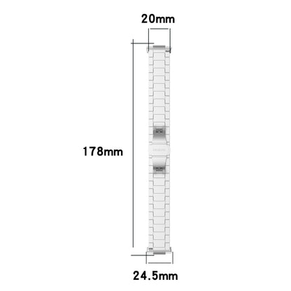 For Huawei Watch Fit 2 One-bead Metal Stainless Steel Watch Band(Silver) by buy2fix