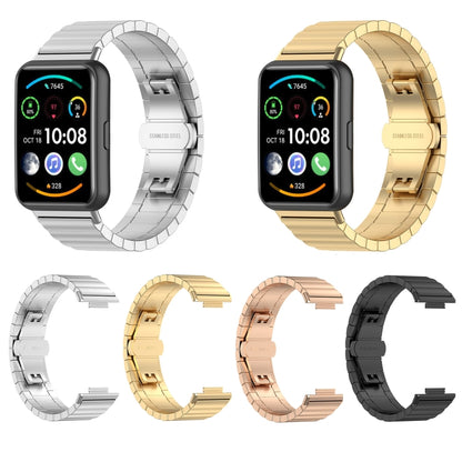 For Huawei Watch Fit 2 One-bead Metal Stainless Steel Watch Band(Silver) by buy2fix