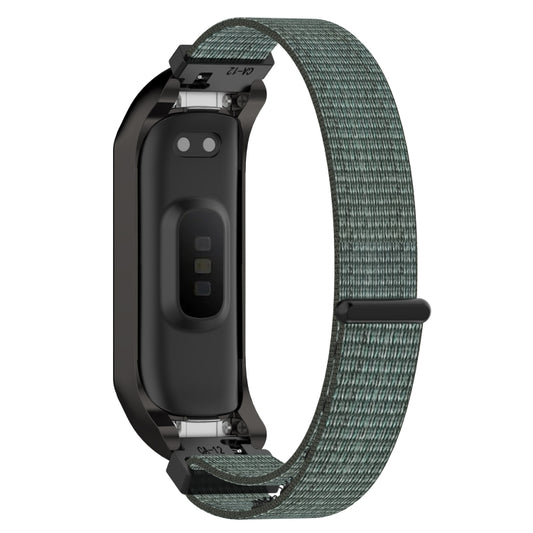 For Samsung Galaxy Fit 2 SM-R220 Nylon Loop Watch Band(Grey + Black Frame) - Watch Bands by buy2fix | Online Shopping UK | buy2fix