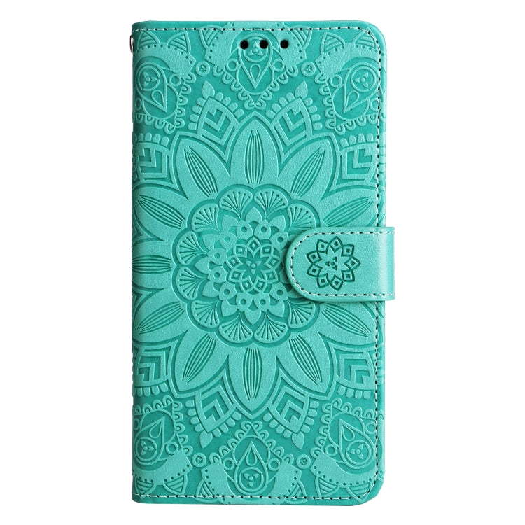 For Infinix Smart 5 Embossed Sunflower Leather Phone Case(Green) - Infinix Cases by buy2fix | Online Shopping UK | buy2fix