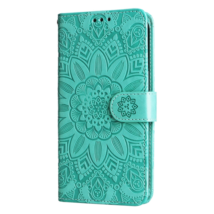 For Xiaomi 12 Pro Embossed Sunflower Leather Phone Case(Green) by buy2fix