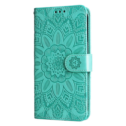 For Xiaomi 12 Pro Embossed Sunflower Leather Phone Case(Green) by buy2fix