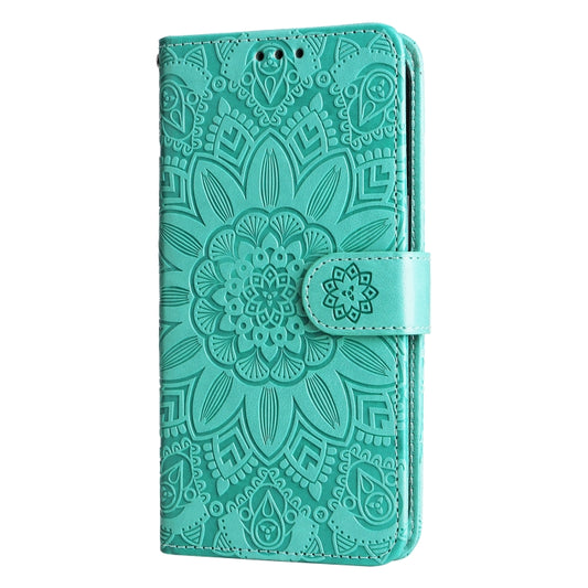 For Xiaomi 12 Pro Embossed Sunflower Leather Phone Case(Green) - Xiaomi Cases by buy2fix | Online Shopping UK | buy2fix