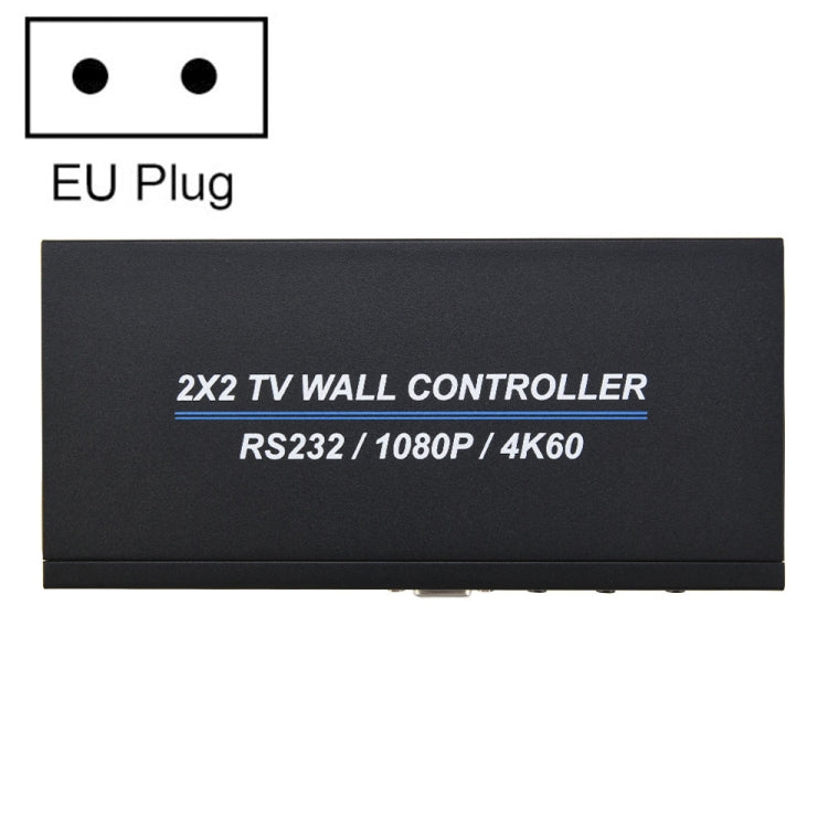 BT100 4K 60Hz 1080P 2 x 2 TV Wall Controller, Plug Type:EU Plug(Black) by buy2fix