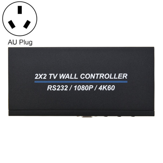 BT100 4K 60Hz 1080P 2 x 2 TV Wall Controller, Plug Type:AU Plug(Black) by buy2fix