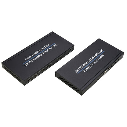 BT100 4K 60Hz 1080P 2 x 2 TV Wall Controller, Plug Type:AU Plug(Black) by buy2fix