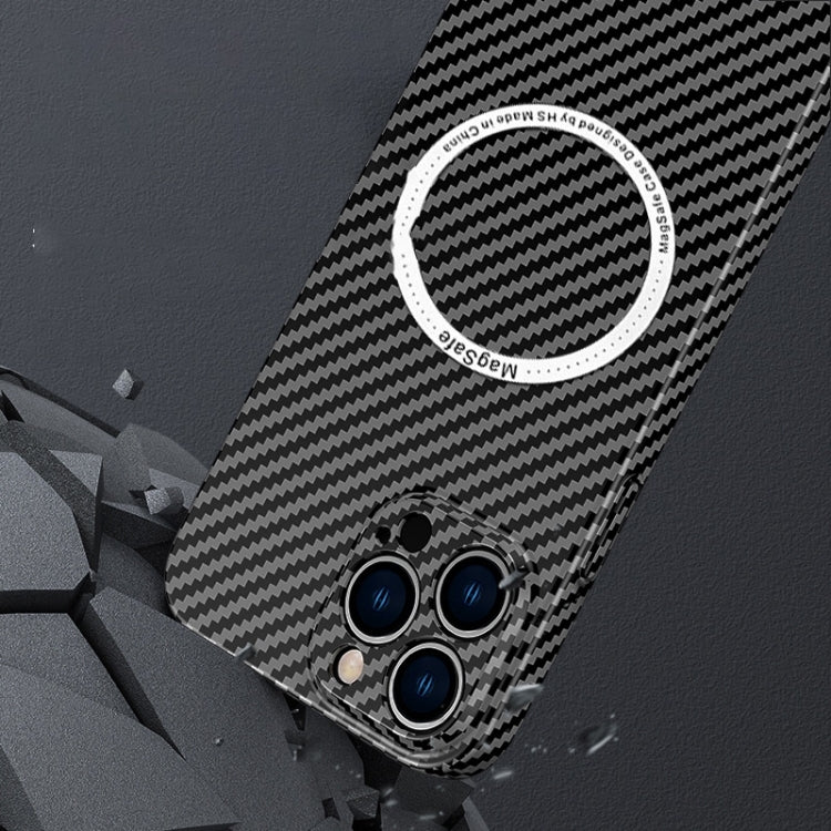 For iPhone 14 Pro Max Carbon Fiber Texture MagSafe Magnetic Phone Case (Blue) - iPhone 14 Pro Max Cases by buy2fix | Online Shopping UK | buy2fix