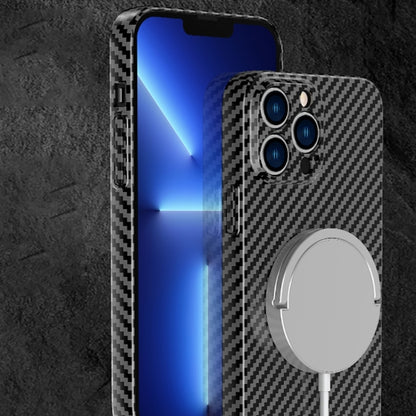 For iPhone 14 Pro Max Carbon Fiber Texture MagSafe Magnetic Phone Case (Blue) - iPhone 14 Pro Max Cases by buy2fix | Online Shopping UK | buy2fix