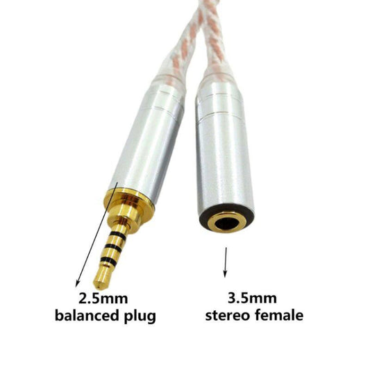 ZS0156 Balanced Inter-conversion Audio Cable(2.5 Balance Male to 3.5 Stereo Female) by buy2fix
