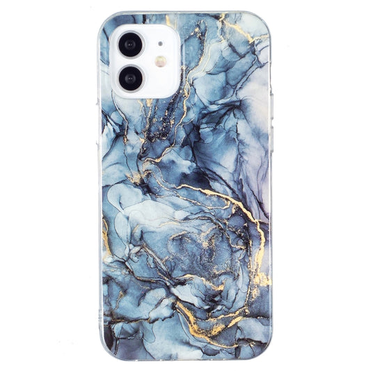 For iPhone 12 / 12 Pro IMD Marble Pattern TPU Phone Case(Grey) - iPhone 12 / 12 Pro Cases by buy2fix | Online Shopping UK | buy2fix