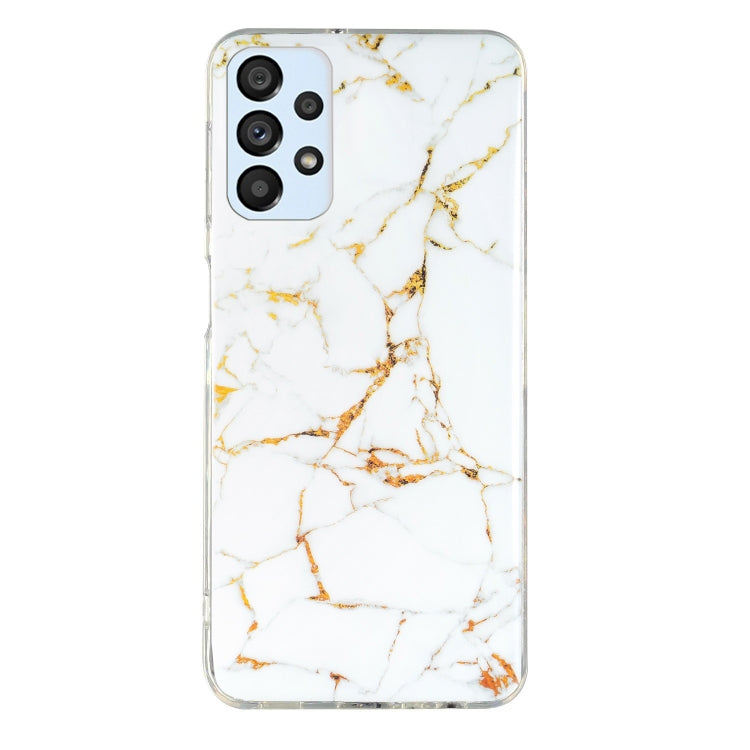For Samsung Galaxy A52 5G / 4G IMD Marble Pattern TPU Phone Case(White) by buy2fix