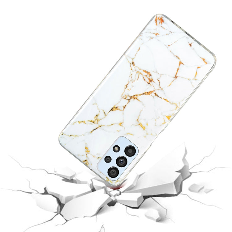 For Samsung Galaxy A52 5G / 4G IMD Marble Pattern TPU Phone Case(White) by buy2fix