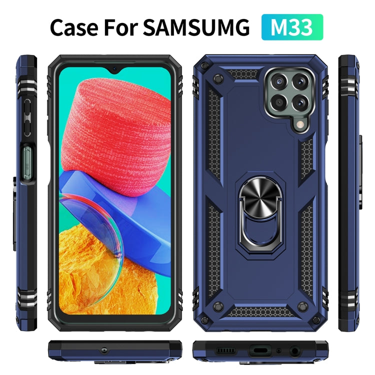 For Samsung Galaxy M33 5G Global Shockproof TPU + PC Phone Case(Blue) by buy2fix
