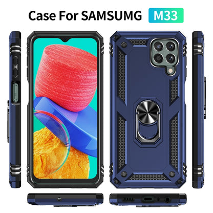 For Samsung Galaxy M33 5G Global Shockproof TPU + PC Phone Case(Blue) by buy2fix