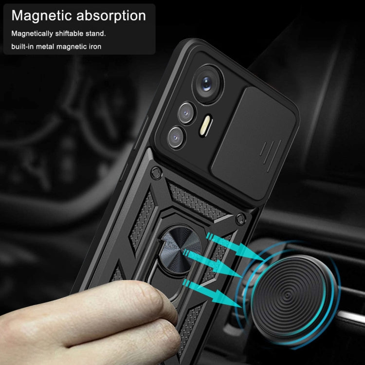 For Xiaomi 12 Lite Sliding Camera Design TPU + PC Phone Case(Black) by buy2fix