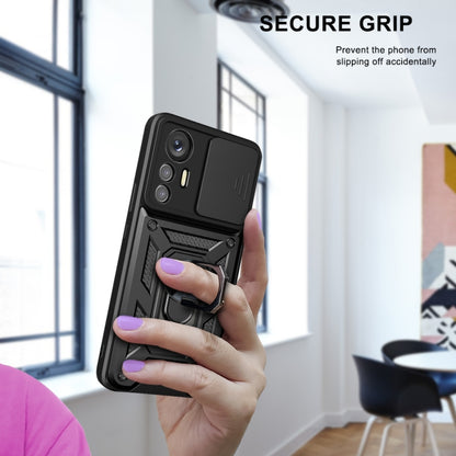 For Xiaomi 12 Lite Sliding Camera Design TPU + PC Phone Case(Black) by buy2fix