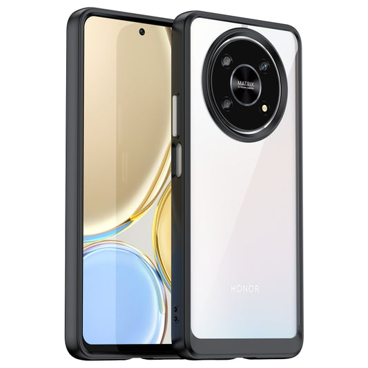 For Honor Magic4 Lite Colorful Series Acrylic + TPU Phone Case(Black) - Honor Cases by buy2fix | Online Shopping UK | buy2fix