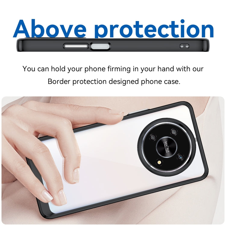 For Honor Magic4 Lite Colorful Series Acrylic + TPU Phone Case(Black) - Honor Cases by buy2fix | Online Shopping UK | buy2fix