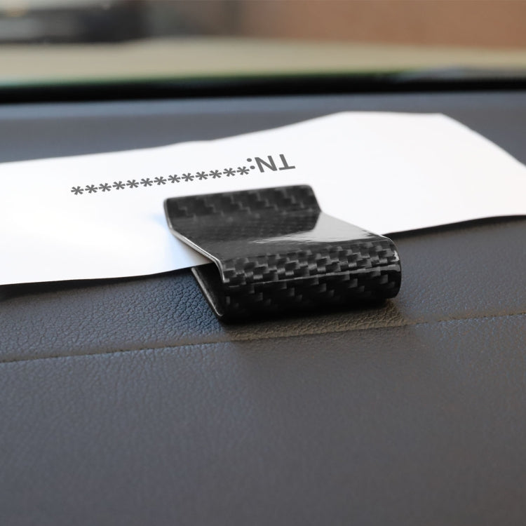 Car Carbon Fiber Card Holder Wallet Credit Card Clip(Matte) - Sunglasses & Glasses Clips by buy2fix | Online Shopping UK | buy2fix